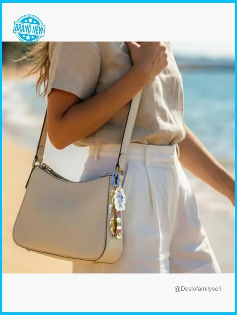 Seashell Conch Keychain Bag Charm Coastal Boho Summer Beach Accessory
